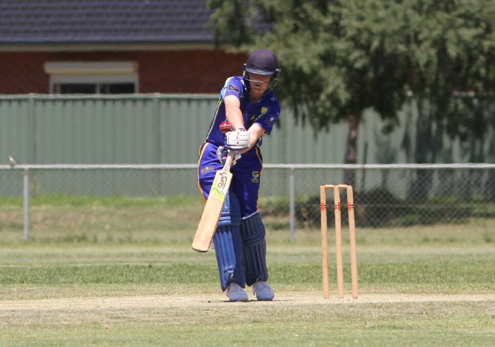 HUGE WIN: While Harrison Steele fell early it did little to slow the charge from the Ferrets in their big win over Narrandera. PHOTO: Talia Pattison