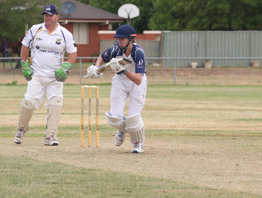 PILING ON: Yanco's Jason Burke came close to posting an A grade century after a strong performance against L&D in the final round of the regular season. PHOTO: Anthony Stipo. 
