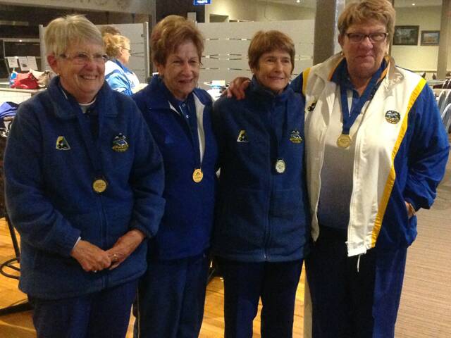 GOOD LUCK: Hilary Chambers, Janet Bell, Dot Semmler and Patti Wakeman, L&D'S regional 11 fours champions are competing in the State Championships at Taren Point.