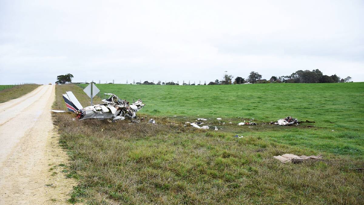 FATAL: The wreckage of an Angel Flight plane that crashed at Mount Gambier in 2017. Pictures: Supplied 