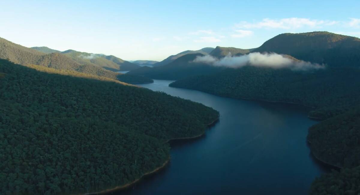 Overhead shot of Talbingo Reservoir in 2017. Picture: NSW Government 