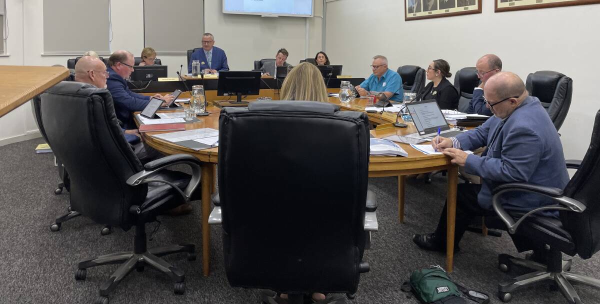 The November ordinary meeting of Leeton Shire Council in progress on Wednesday, November 23. Picture by Talia Pattison