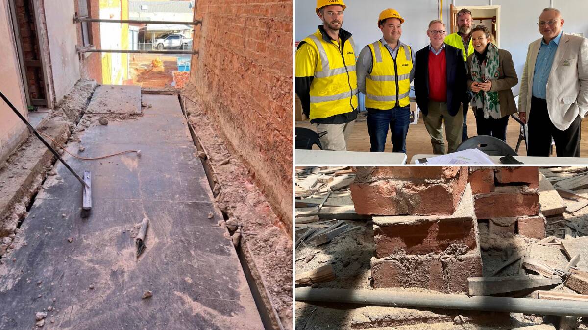 UPDATE: NSW Minister for Arts Ben Franklin toured the project, which has experienced plenty of challenges so far. Photos: Supplied