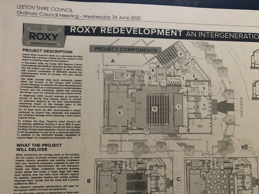 The redevelopment plans for the Roxy Theatre.