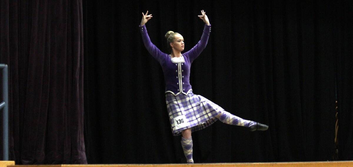 EXCELLENCE: Monique Plover competes in the recent highland dancing event as part of the Leeton Eisteddfod. Photo: Ron Arel 