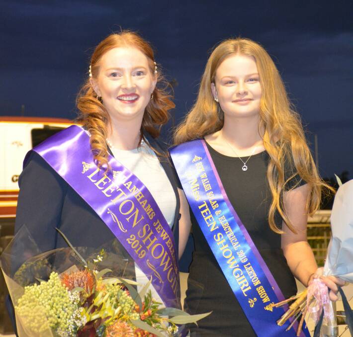 ACHIEVE: 2019 Leeton Showgirl Jemma Leeson and Miss Teen Showgirl Isabel Ryan were crowned on Friday night at the Leeton Show. 