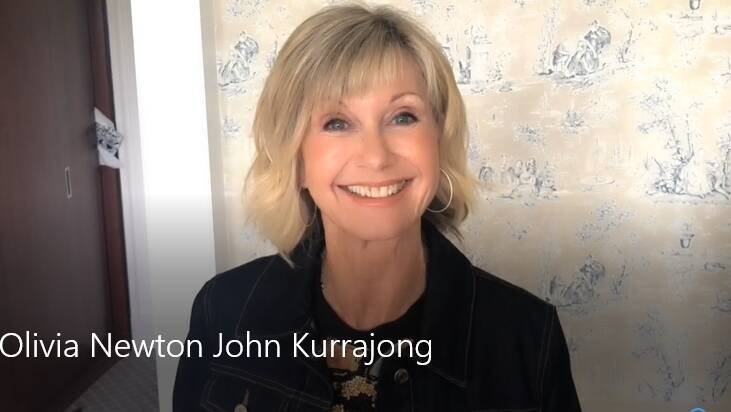 Olivia Newton-John sends her best wishes to the group. 