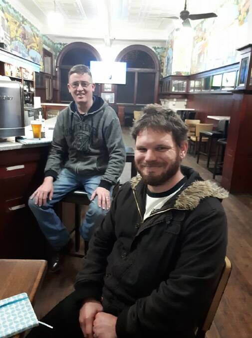 CREATIVE: Leeton's Ben Smith and Chris Dawe have shared their work with the Historic Hydro Writers' Collective, surprising many in the process. Photo: Contributed