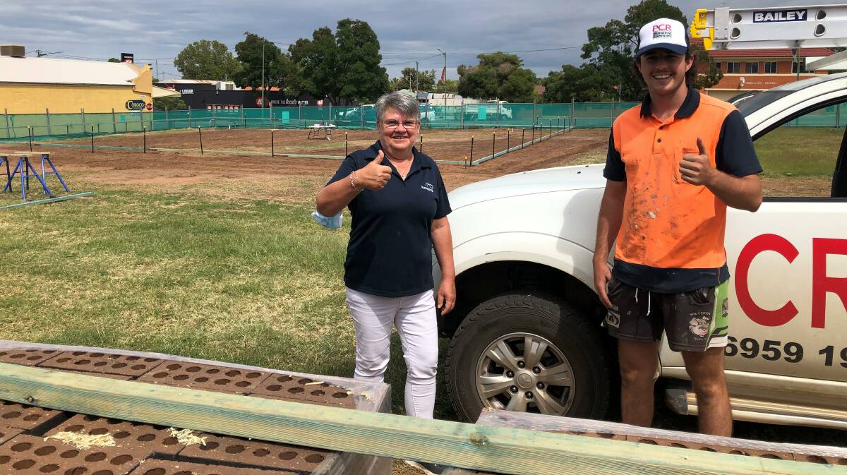 READY: Kurrajong Team leader Rosemary Orr and Kane Williams from PCR Builders at the site recently. Photo: Supplied