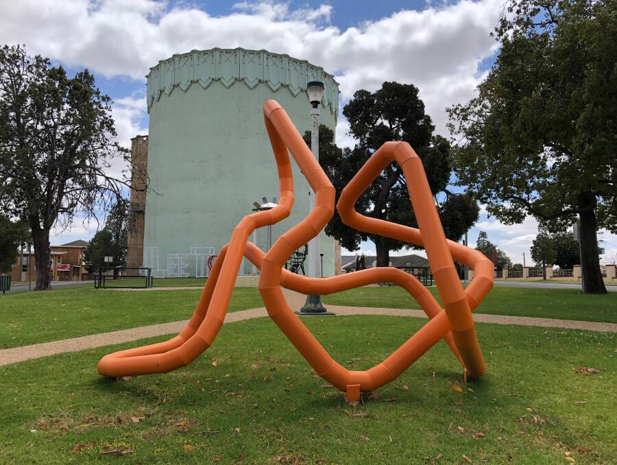 YOU WON'T KNOW WHEN: "Sculpture bombing" is now happening in Leeton in the form of art works popping up "unannounced". Photo: Talia Pattison