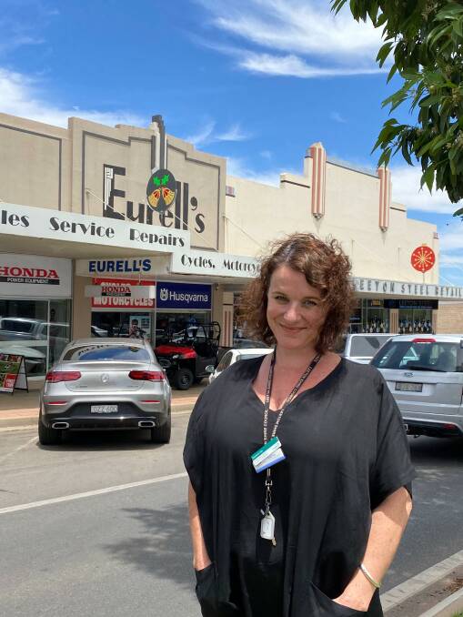 BRAND NEW: Leeton Shire Council's events and cultural services co-ordinator Suesann Vos with the new Christmas decorations. Photo: Talia Pattison