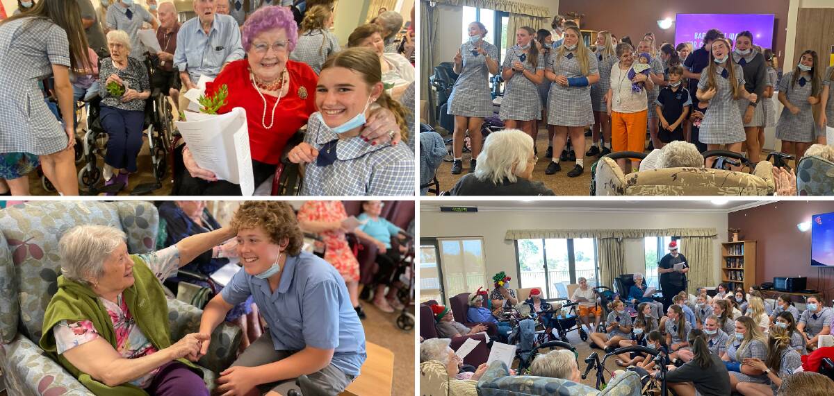 The weekly visits to Assumption Villa are loved by students and residents alike. Pictures by Talia Pattison, supplied