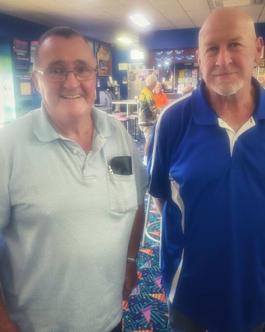 CLUBS COMPETING: Leeton Soldiers Club Bowls president Neil Ditton and L&D bowls president Graeme Ahern. Photo: Supplied