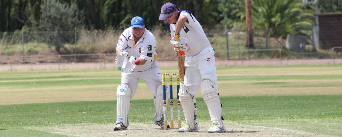 BACK AT IT ON SATURDAY: Phantoms' batsman Richard Keith in action last weekend for his side, who are heading into the second day of their match against L&D CC.