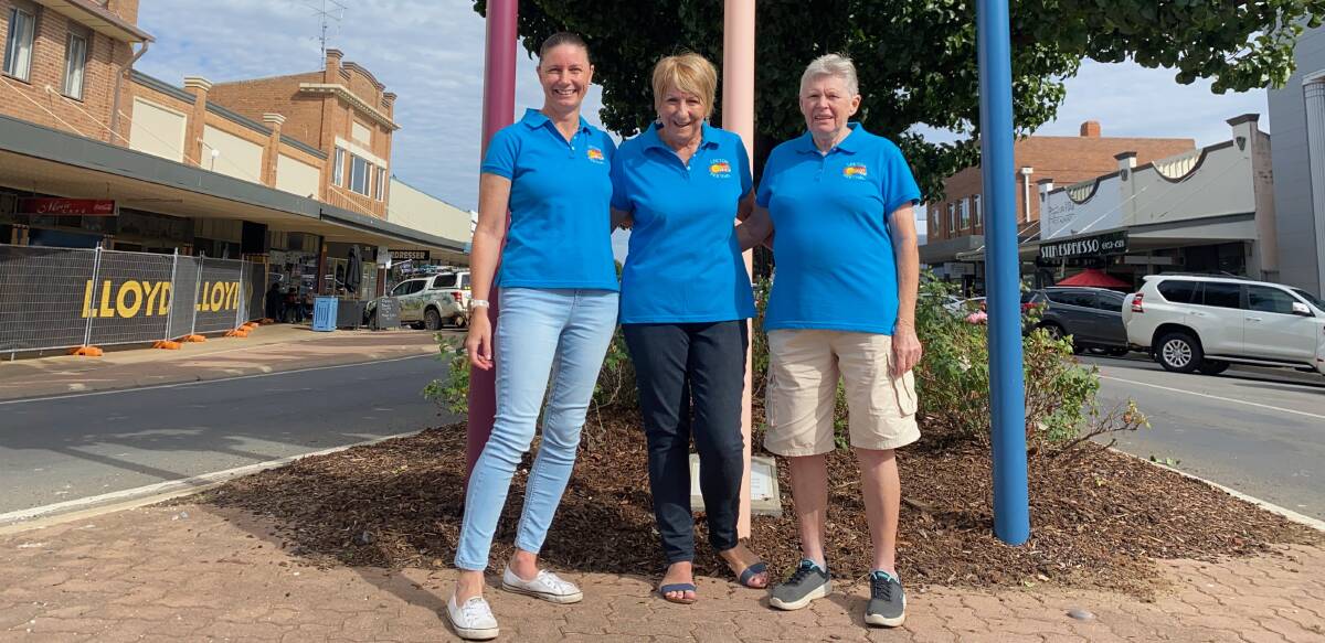 EXCITED: Leeton SunRice Festival director Julie Axtill (left) with committee members Cheryl Whymark and Denise McGrath ahead of a huge weekend of events in town. Photo: Talia Pattison