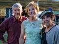 Leeton Jockey Club life members John Gavel and Sarina Saffioti with Member for Murray Helen Dalton. Picture by Kim Woods 
