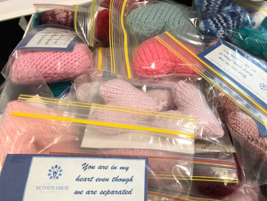 SIGN OF LOVE: The knitted hearts have a special meaning behind them. Photo: Talia Pattison 
