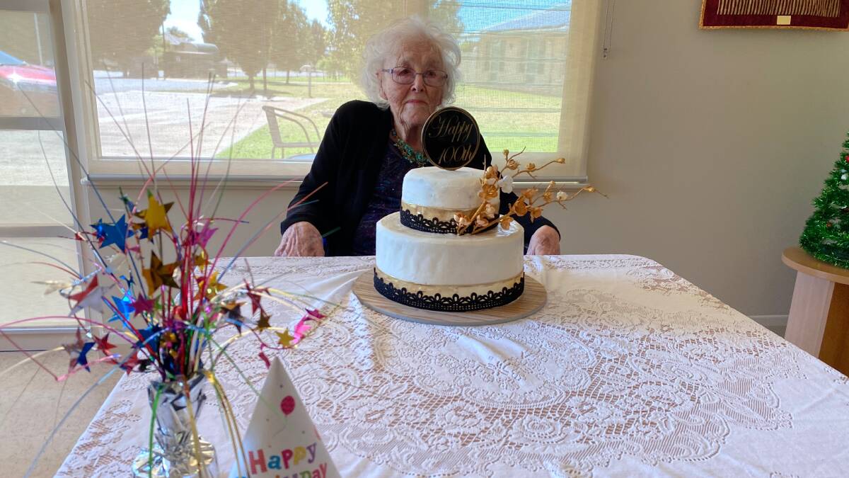 HAPPY RETURNS: Leeton's Joan Lucas marked her 100th birthday on December 23 at the Leeton Masonic Lodge. Photo: Talia Pattison