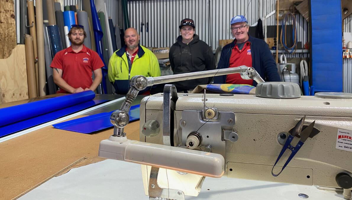 EXCELLENT TEAM: The staff at Mahers Tarps in Leeton have got you covered no matter how big or small your requirement might be. Photo: Talia Pattison 