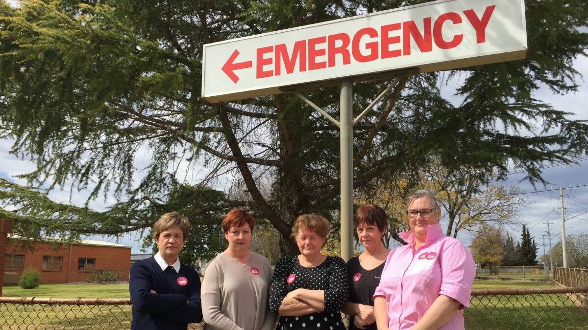 Member for Murray Helen Dalton (left) with staff from Leeton hospital. Photo: Contributed 