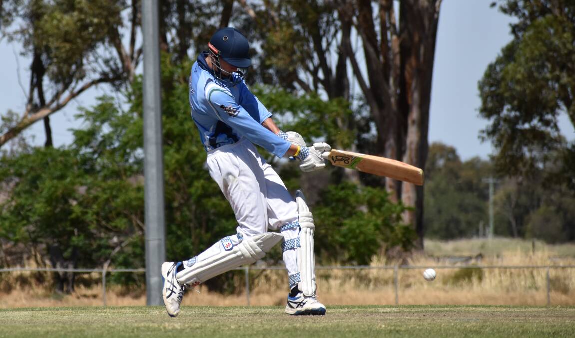 SWING: Jason Burke (pictured) has been performing well at the top of the order for his Yanco side so far this season, according to captain Jordan Camm. 