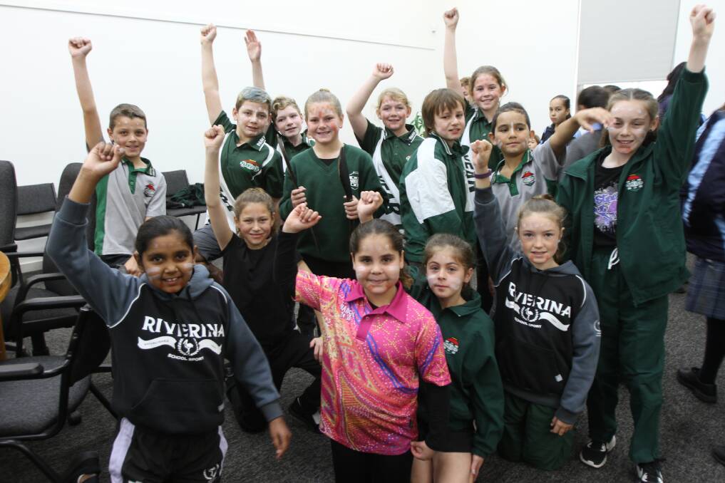 The Parkview Public School Wiradjuri Dance Group performed at the ceremony. Photo: Talia Pattison 