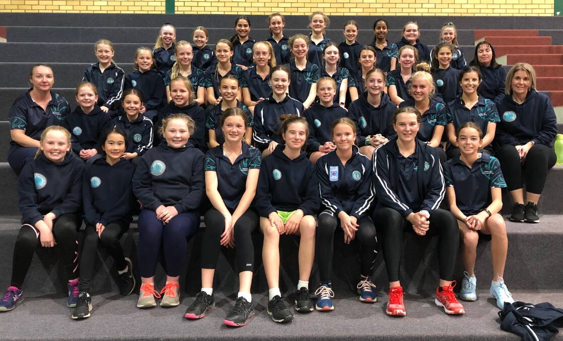 READY: The teams and their coaches are prepared for the Junior State Netball Titles. Photo: Contributed 