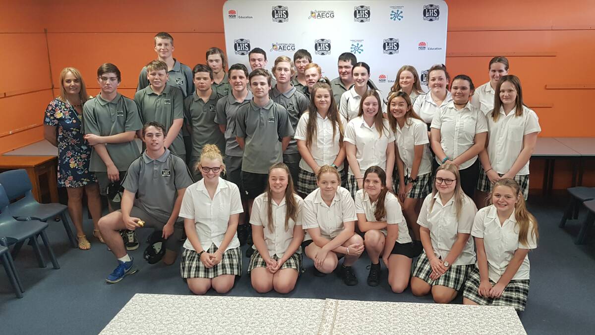 The successful WIN program participants at Leeton High School. Photo: Contributed 