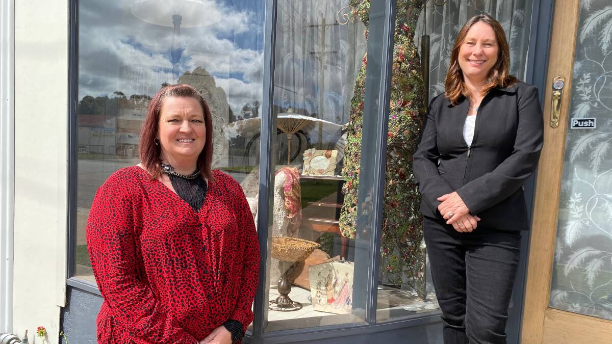 ALL HAPPENING: Suellen Roberts (left) and Deb Jansen are busily working to open Hulong House in Whitton. Photo: Talia Pattison