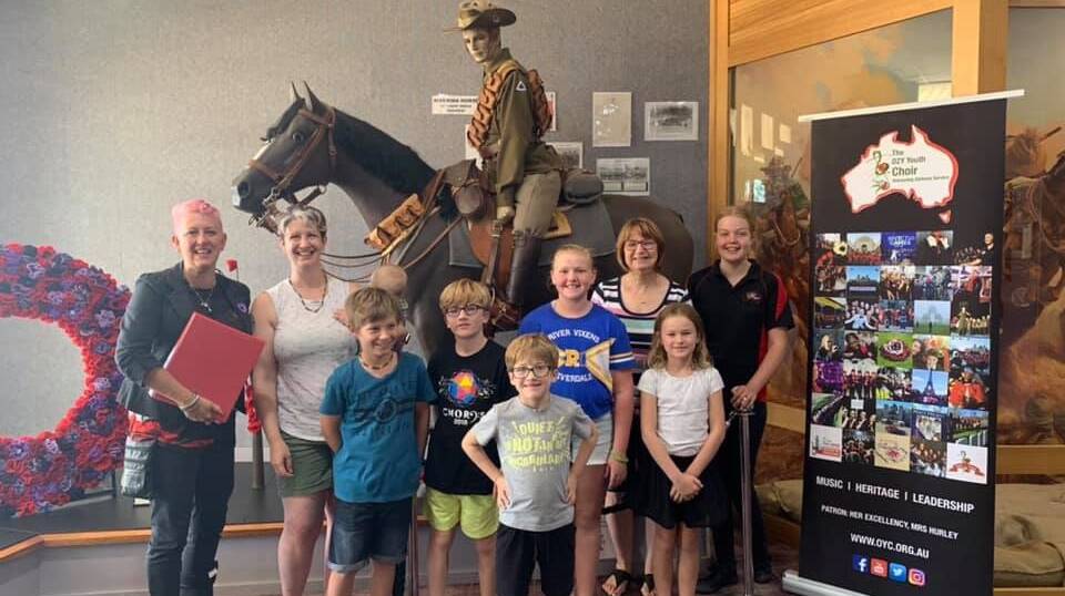TAKING PART: Leeton's Ozy Youth Choir mob has been rehearsing and practicing for Anzac Day and the Leeton SunRice Festival. Photo: Contributed 