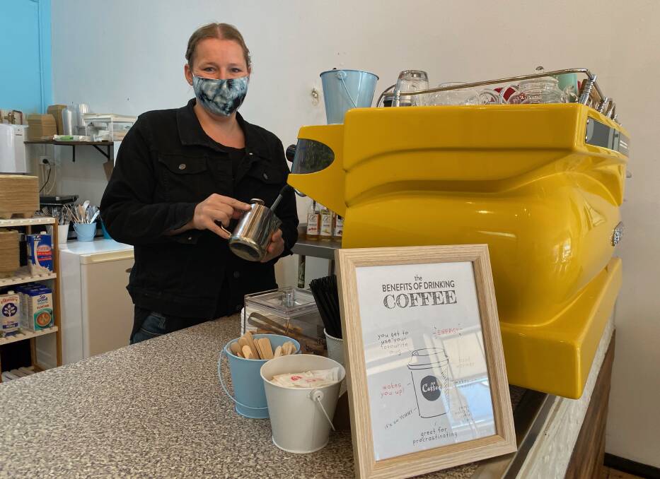 HAPPY: Leeton's Leah Smith has thanked the community for its support amid the opening of The Mugshot Cafe. Photo: Talia Pattison 