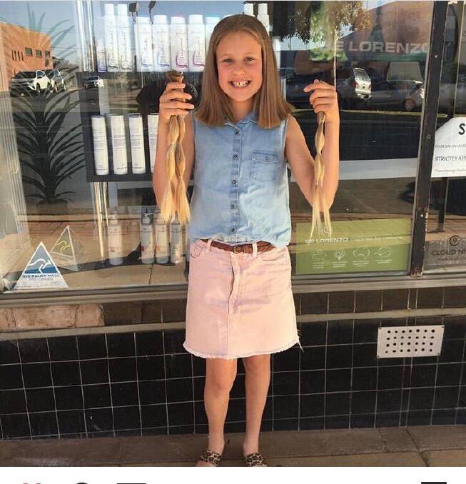 HAIR TODAY, GONE TOMORROW: Leeton's Montanna McCann, 12, after lopping her locks for charity recently. 