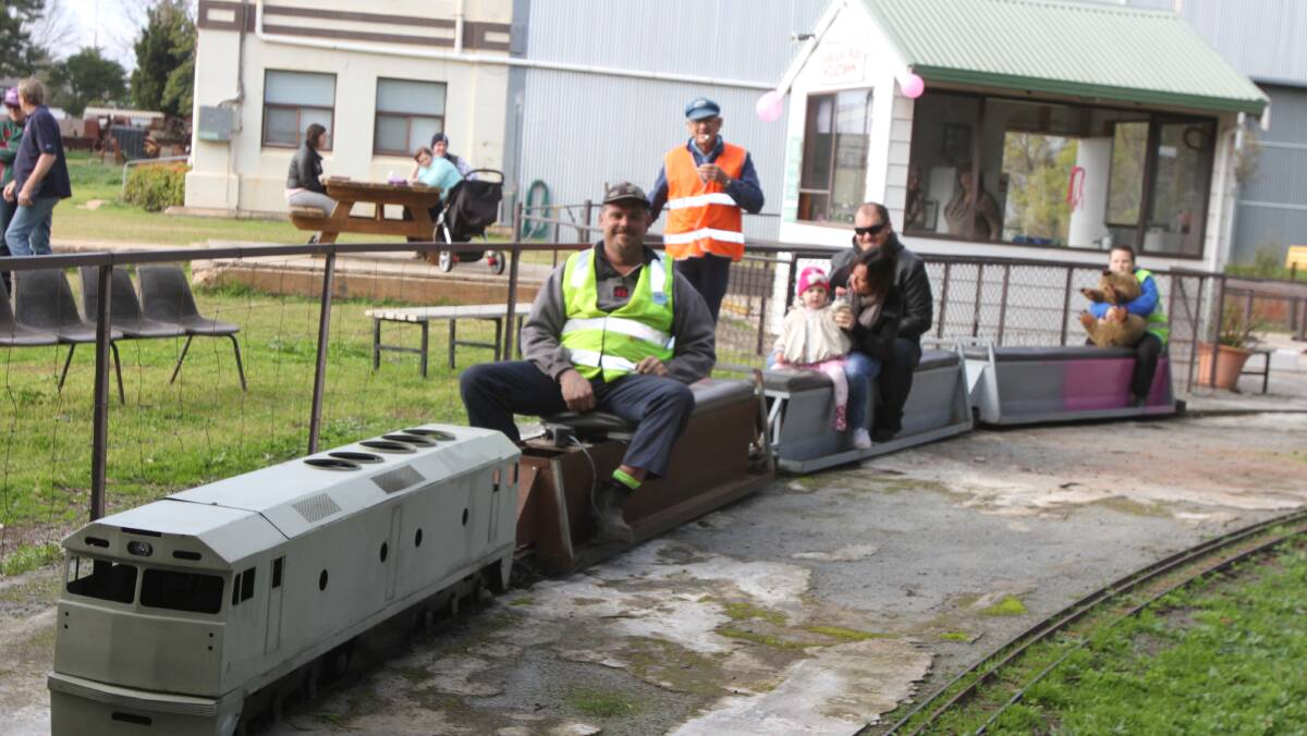 The miniature railway at the museum is popular each month when it runs. 