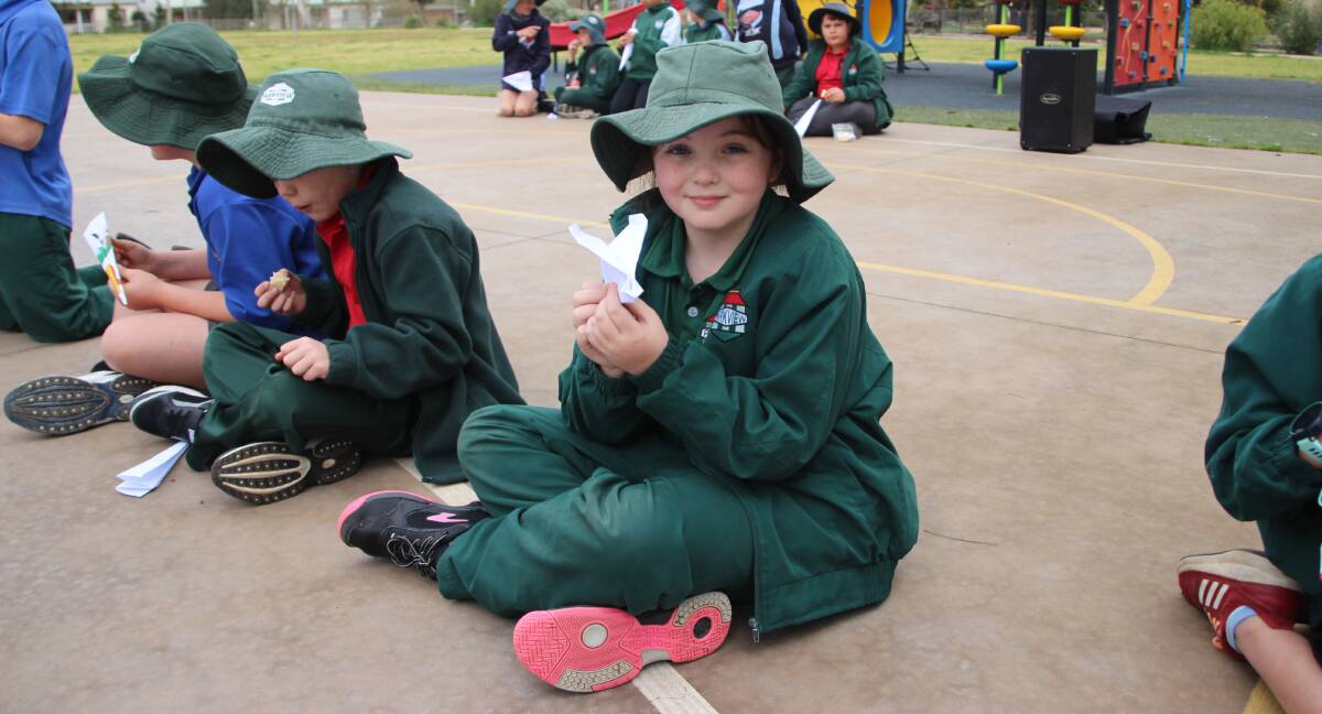IN ACTION: Parkview Public School's Talia Mulloy takes part in National Science Week activities. 