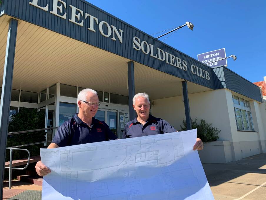 PLANS: Leeton Soldiers Club board vice president Dom Del Guzzo (left) and president Barry Greatz are looking forward to the renovation work starting. 
