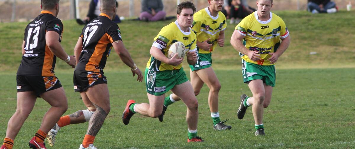 OUT: Leeton's Tyler Dunn is out for the rest of the year and, possibly the next two seasons, after injuring his ACL recently. Photo: Talia Pattison