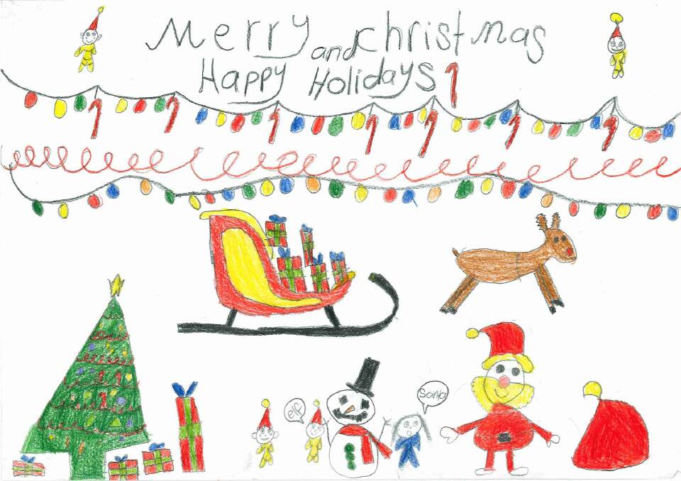 CREATE: One of Leeton shire's winning Christmas card designs. Photo: Supplied