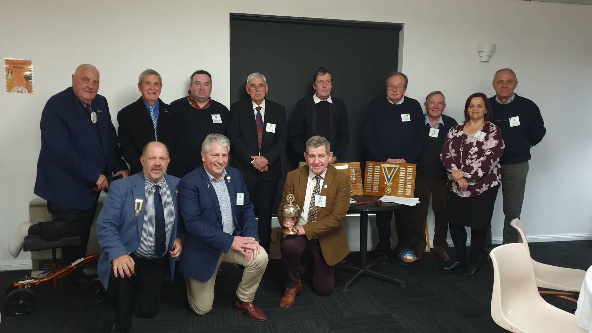 NEW YEAR: Rotary Club of Leeton's board and directors for the 2021-22 year. (Note, this photo was taken before mask rules were mandated.) Photo: Supplied