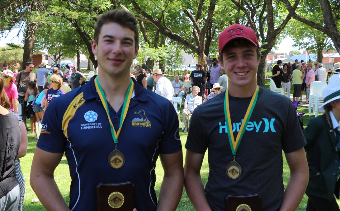 ACHIEVE: Sam Allen (left) was named as this year’s Senior Sportsperson of the Year, while Daniel Guilford took home the Junior Sportsperson of the Year title. 