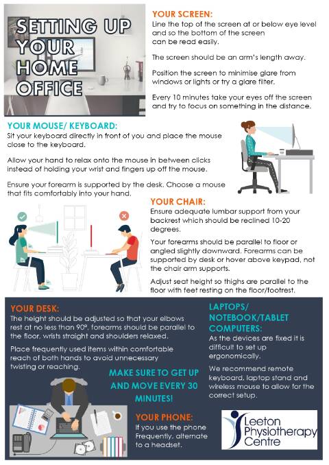 Don't risk unnecessary injuries when working from home