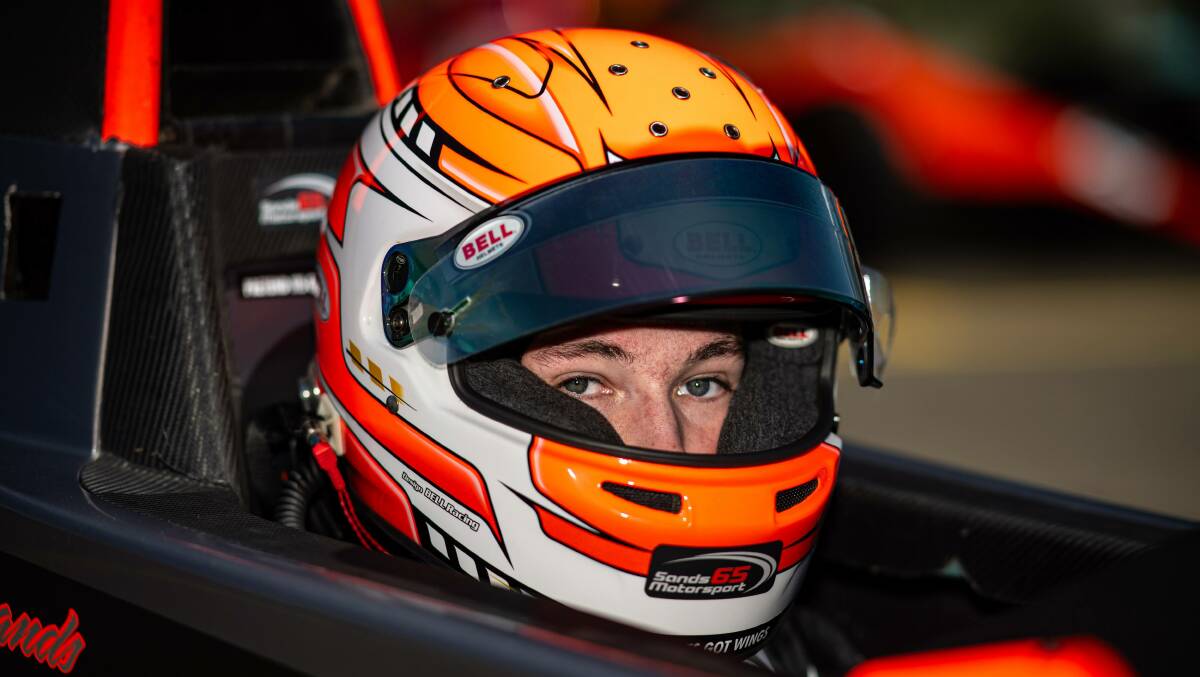 SPEED: Leeton's Noah Sands performed well during his first outing with the NSW Formula Ford Championship. Photo: Contributed 