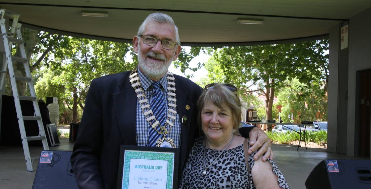 BIG YEAR: Leeton Shire Council mayor Paul Maytom and wife Julie. Photo: Talia Pattison
