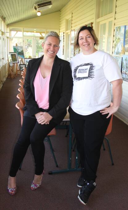 INSPIRATION: Guest speakers at the first Dynamic Divas workshop at the Leeton Visitor Information Centre on Wednesday were Dianna Somerville (left) and Simone Eyles.