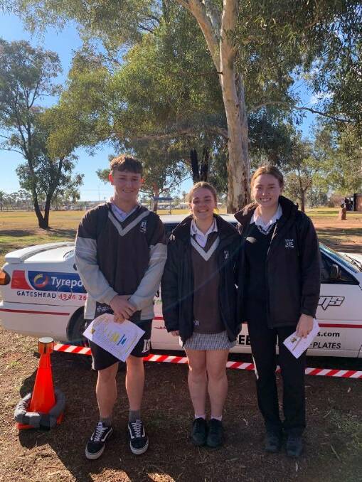 LEARN: Leeton High School students (from left) Joshua Joy, Emily Wright and Sarah Allen were among the participants of the program recently. Photo: Supplied