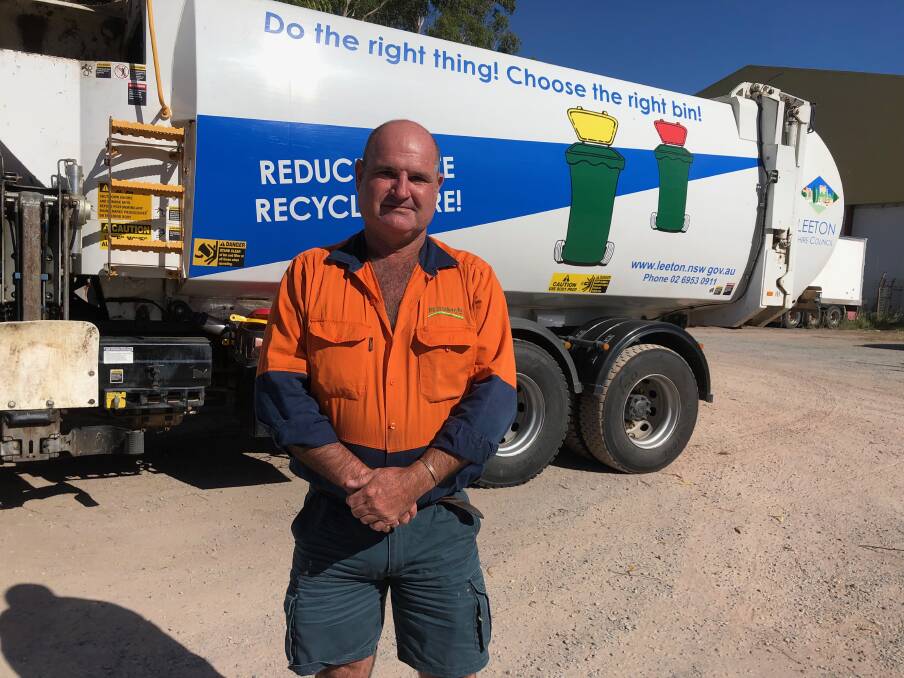 CRUCIAL ROLE: Leeton's Bill Kennedy has been collecting our rubbish and recycling for many years. Photo: Talia Pattison