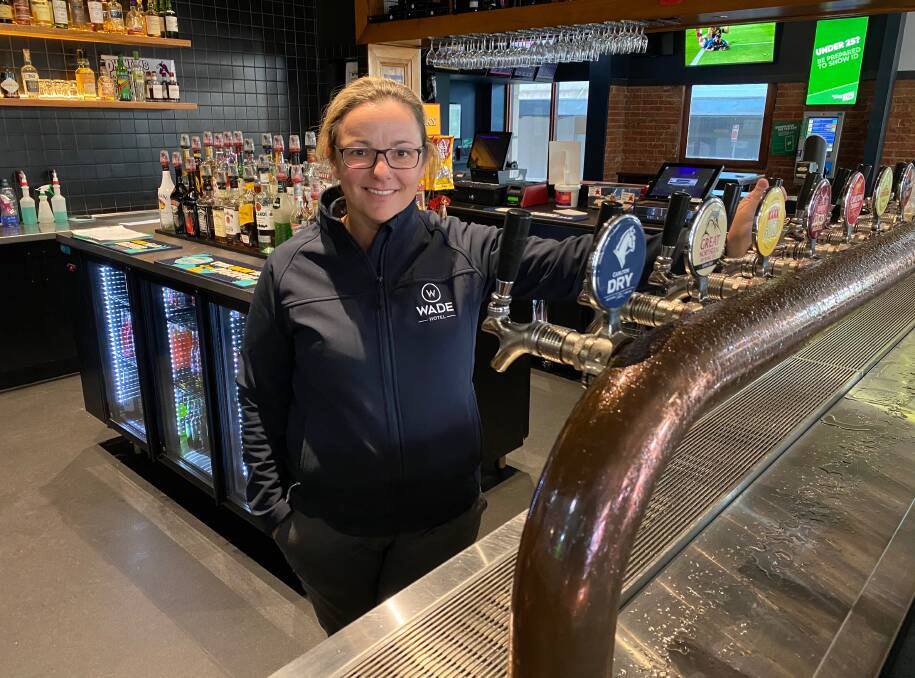 COME ON IN: Wade Hotel's Stacey Challacombe said the business has been excited to have its doors open once again, while continuing with upgrade plans. Photo: Talia Pattison 