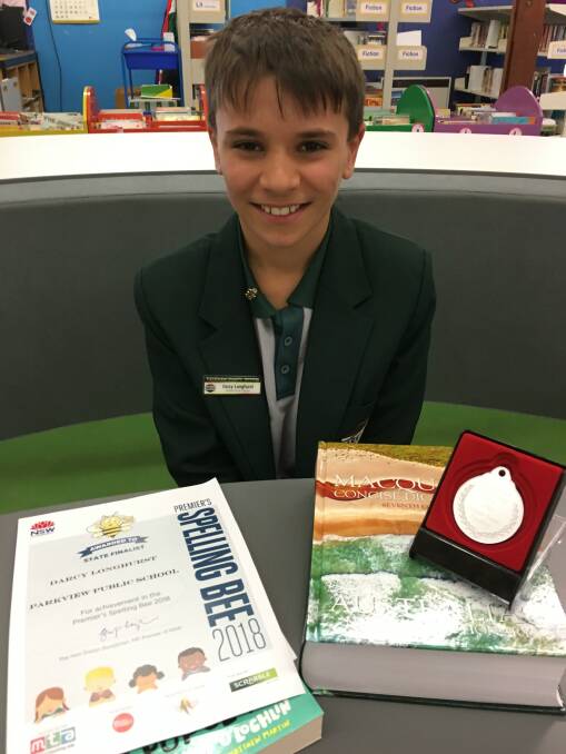 WELL DONE: Parkview Public School student Darcy Longhurst with the prizes he picked up. Photo: Contributed 