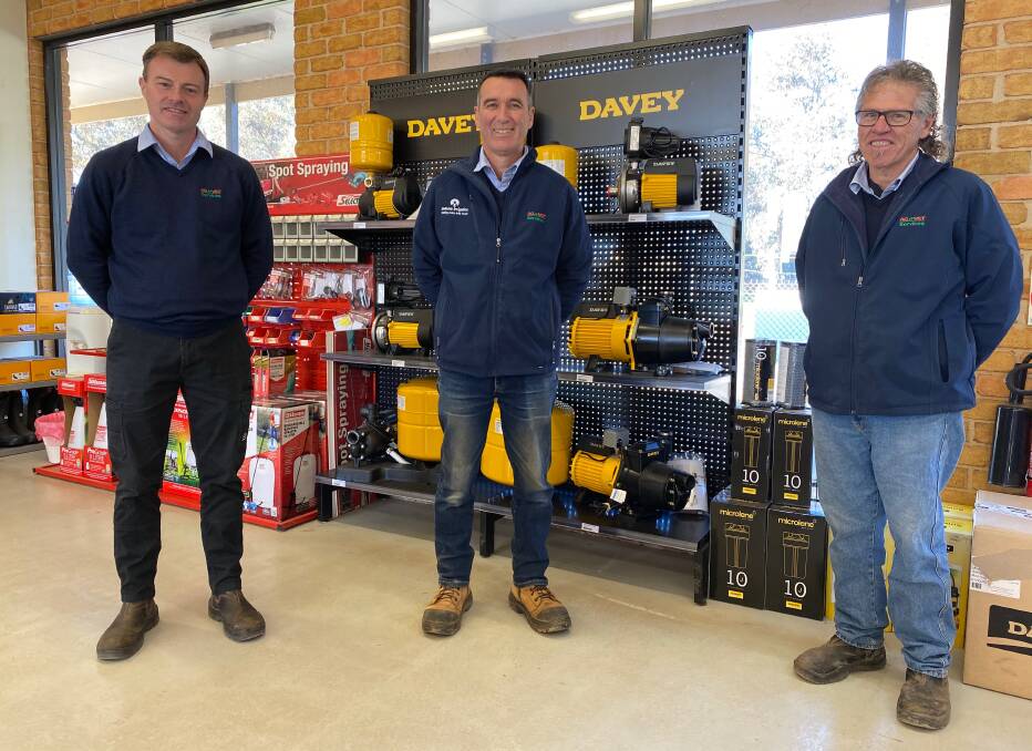 MANY SERVICES: The expertise of Darren Cooper, Andrew Kelly and Donny Nardi is second to none at Ag n Vet Services in Leeton. Photo: Talia Pattison 
