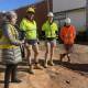 OVERSEE: Interested resident Kerrie Ross (left) with staff from Horton Constructions checking out the progress at the Roxy Theatre. Photo: Supplied