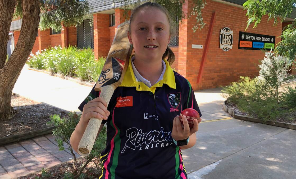 MAKING STRIDES: Leeton's Charlie Lamont has been selected in the under 15s ACT/NSW Country cricket side that will compete at the national championships early next year. Photo: Talia Pattison 